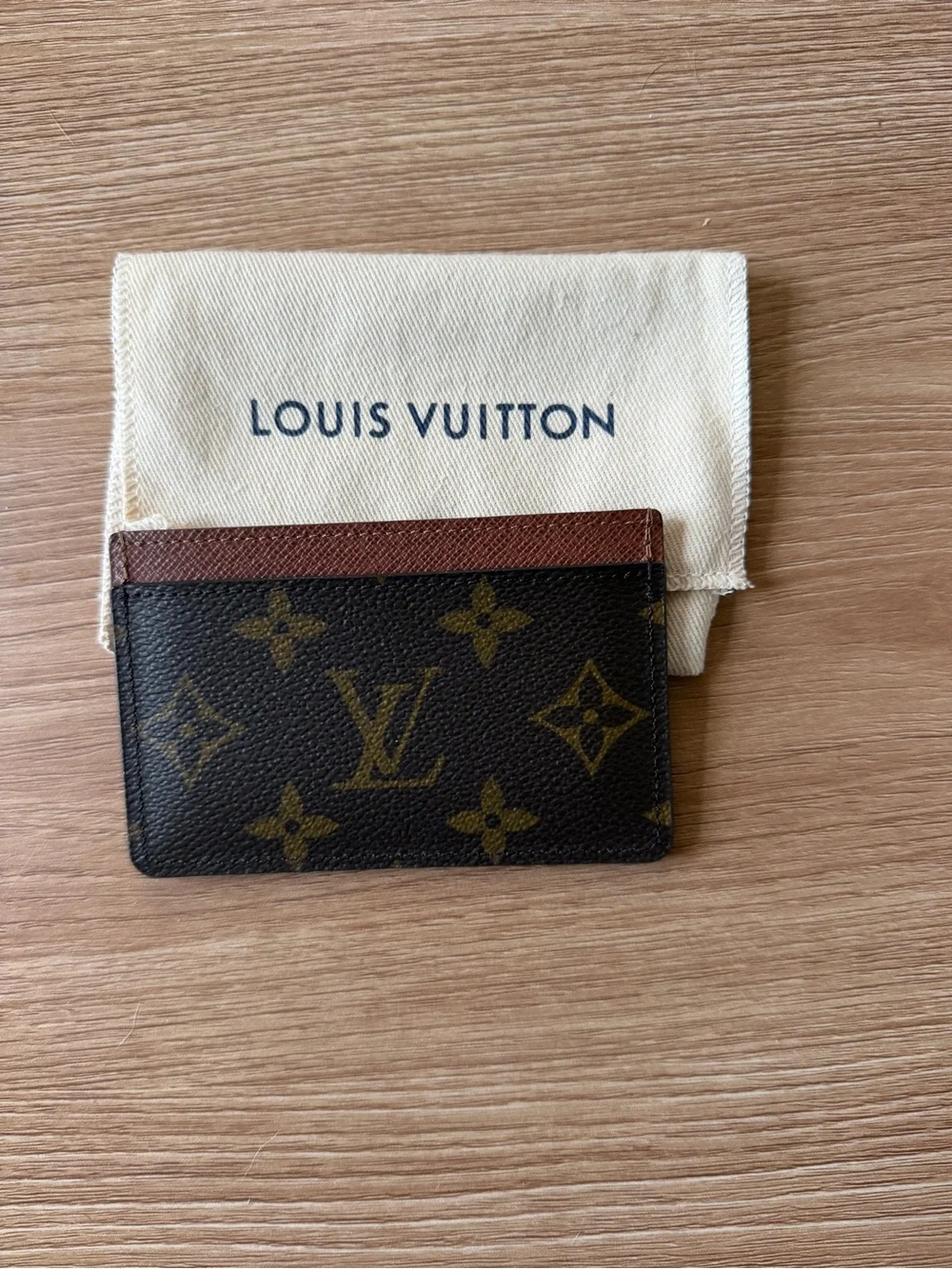 Louis Vuitton Monogram Canvas Card Holder in Brown